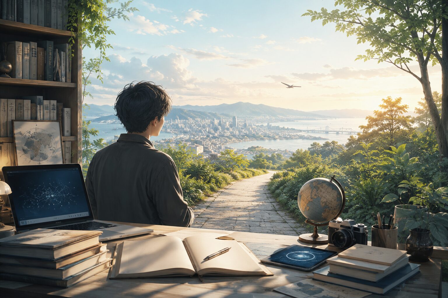 知識や学びを通じて人生の可能性が広がっていくことを表したイメージ